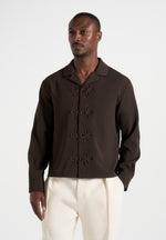 Espen - Applique Detail Long Sleeve Shirt - Brown