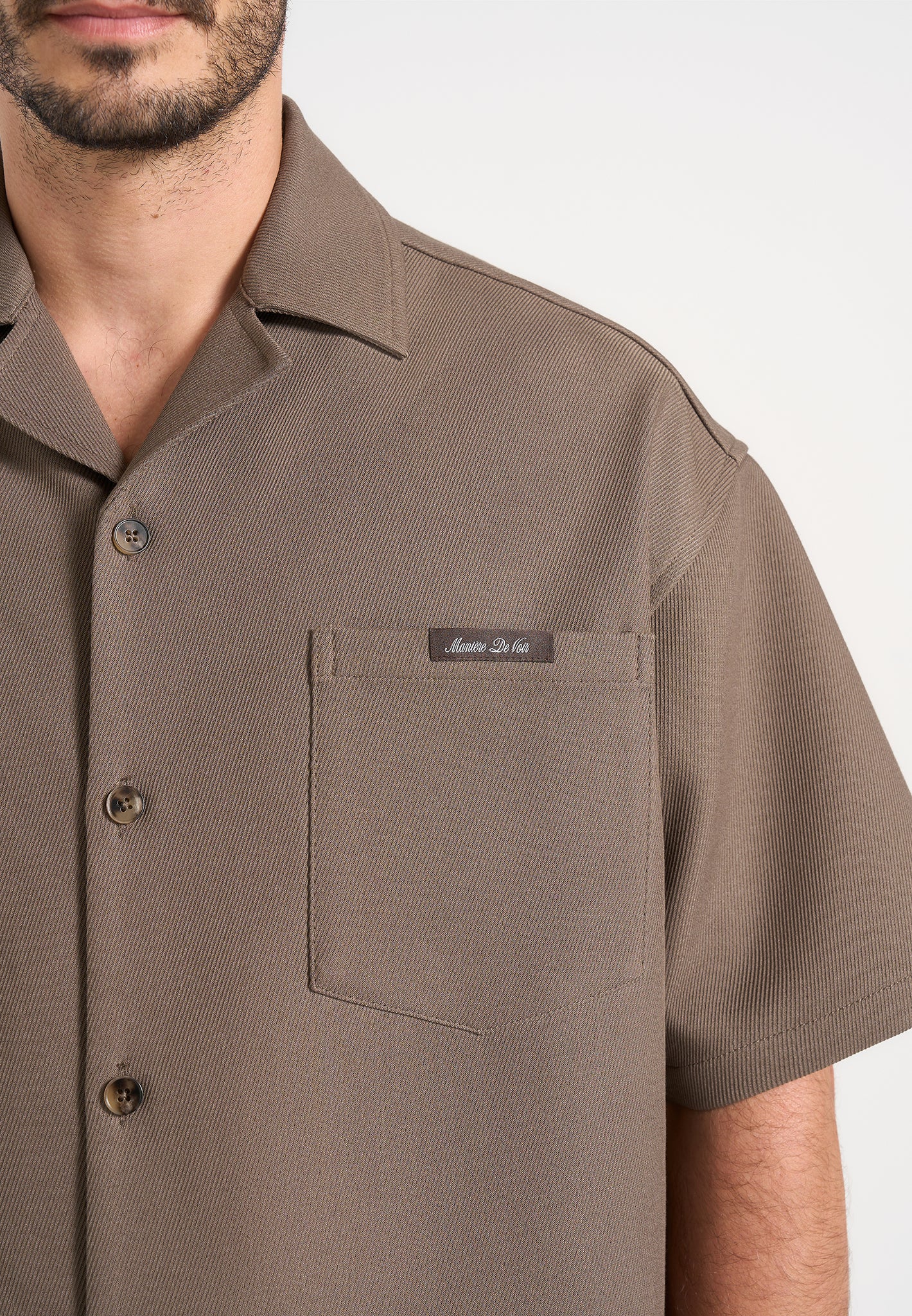Brook - Unisex Signature Twill Boxy Shirt - Olive