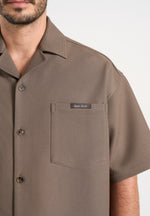 Brook - Unisex Signature Twill Boxy Shirt - Olive
