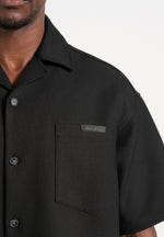 Brook - Unisex Signature Twill Boxy Shirt - Black