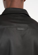 Alban - Satin Double Breasted Shirt - Black
