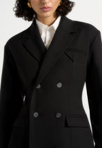 Maia - Double Breasted Blazer - Black