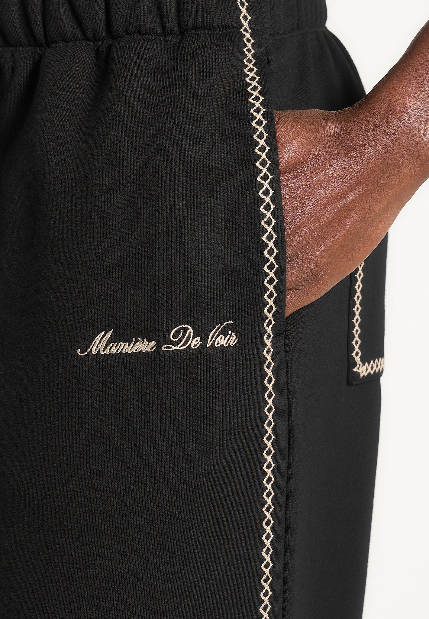 morgan-unisex-whipstitch-regular-joggers-black