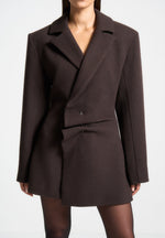 oversized-wool-asymmetric-blazer-dress-brown