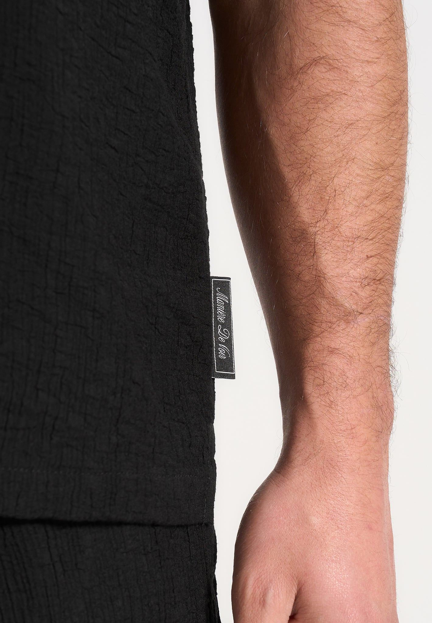 Harley - Unisex Textured Revere Shirt - Black