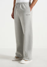 JS003 - Unisex Signature Wide Leg Joggers - Marl Grey