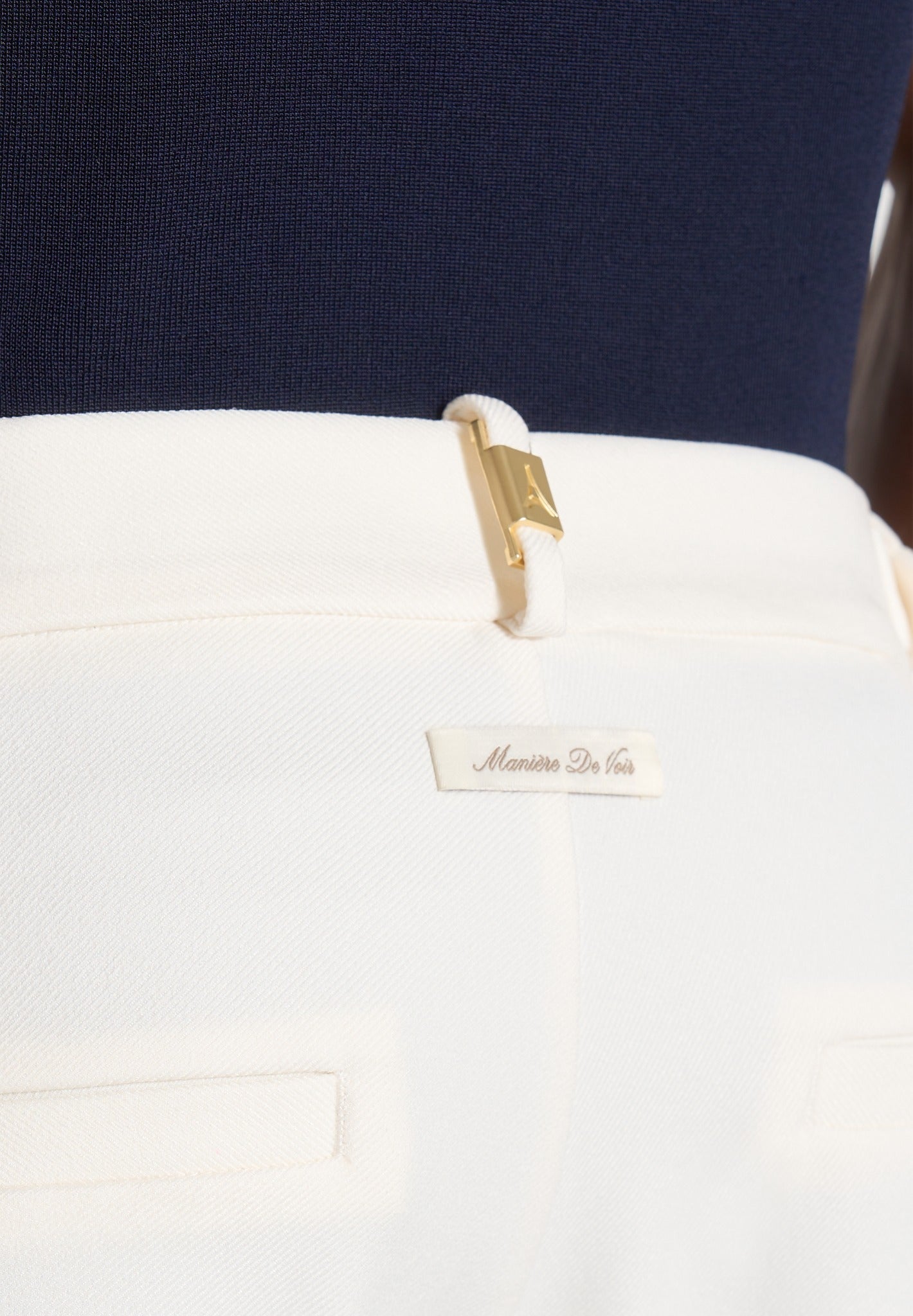 Hubert - Slim Fit Tailored Trousers - Off White