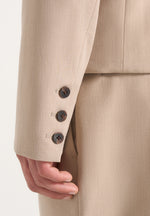 Silas - Tailored Cropped Blazer - Beige