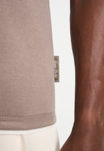 Wyatt - Contrast Knit T-Shirt - Mushroom