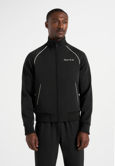 Signature Piped Track Jacket - Black