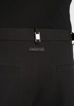 Marin - Tailored Pleated Shorts - Black