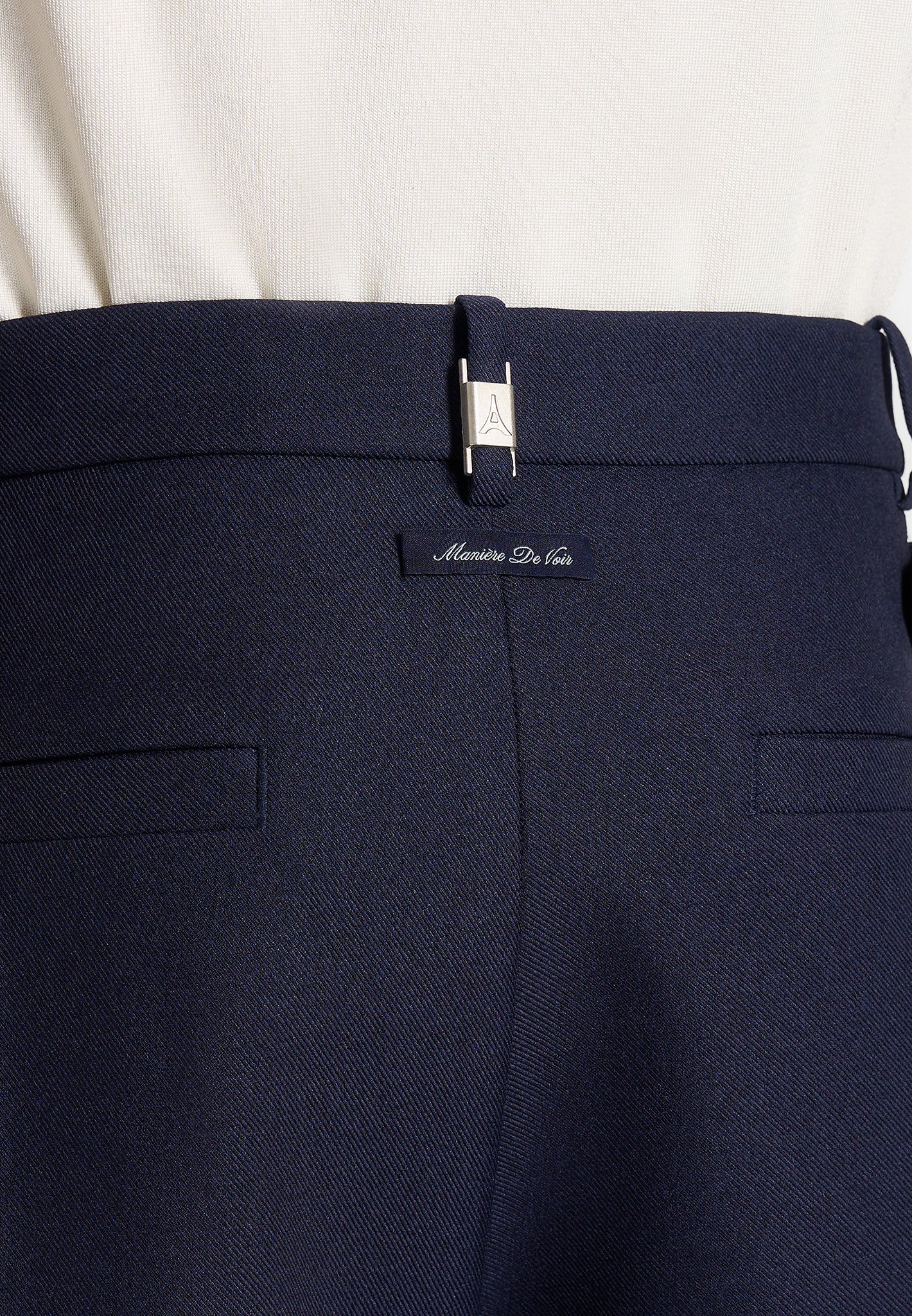 Pierre - Twin Pleat Tailored Trousers - Navy