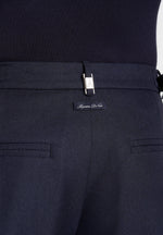 Marin - Tailored Pleated Shorts - Navy