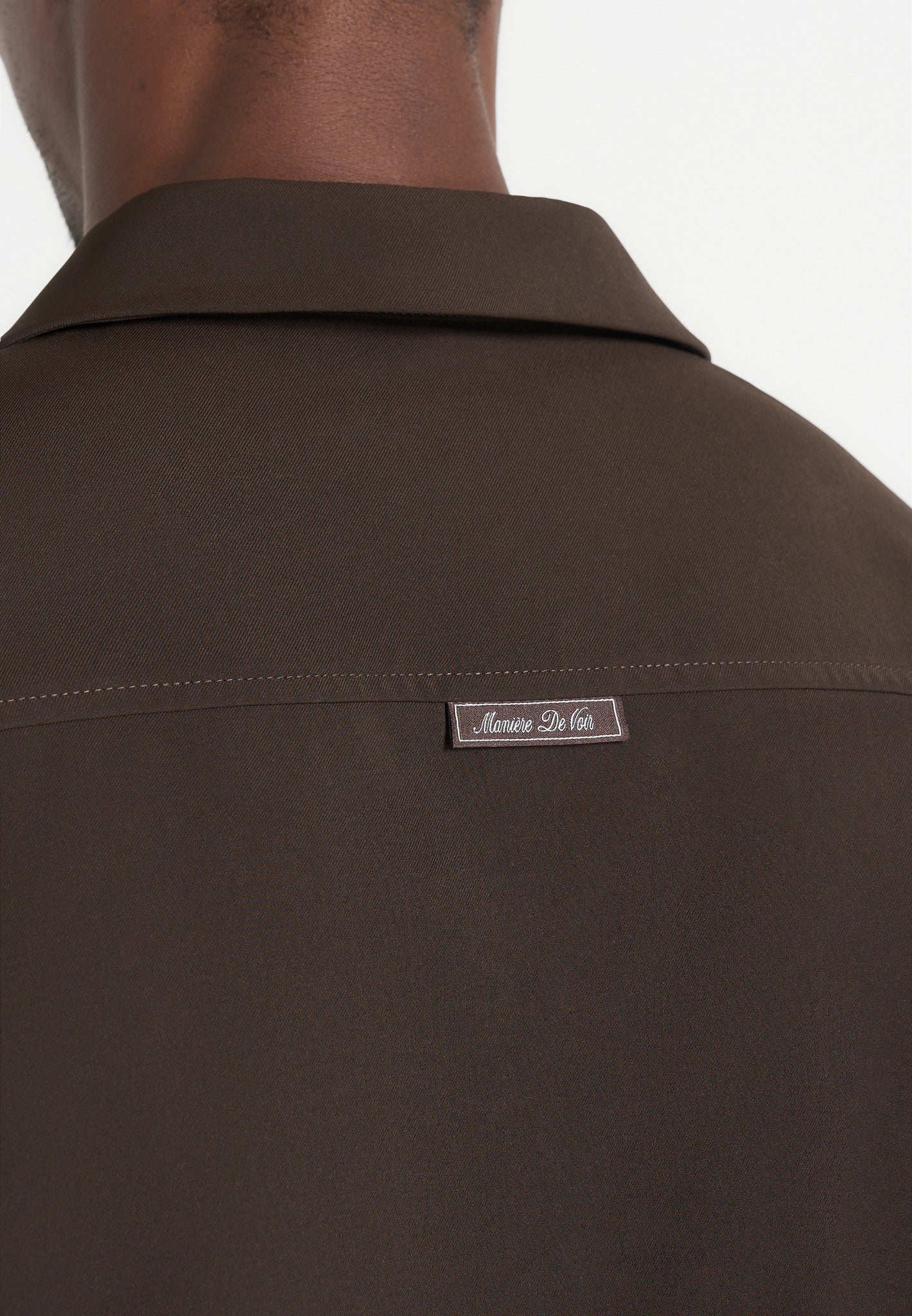 Espen - Applique Detail Long Sleeve Shirt - Brown