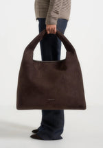 Aubin - Braided Suede Hobo Bag - Brown