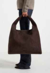Aubin - Braided Suede Hobo Bag - Brown