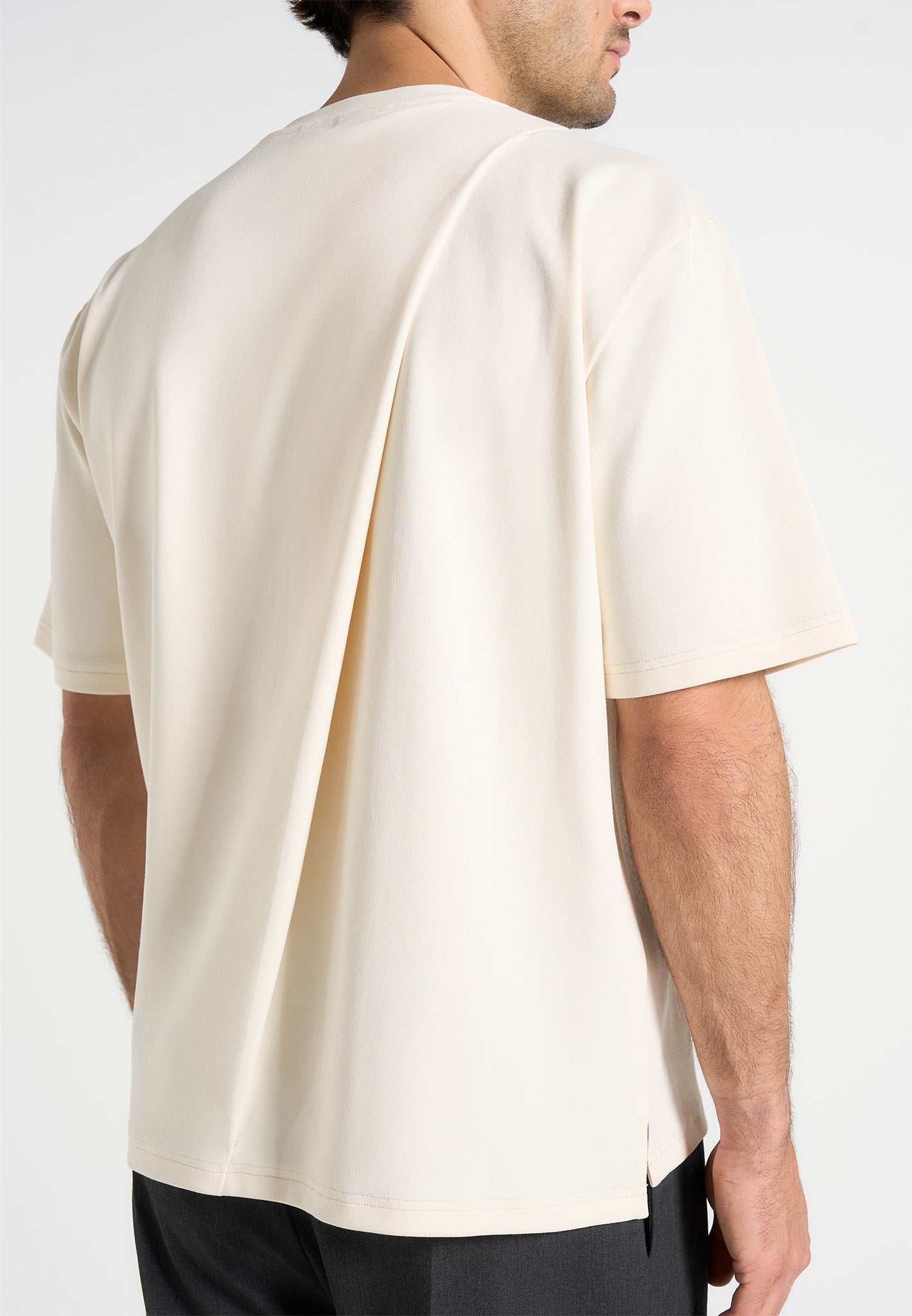 hugo-relaxed-fit-cotton-t-shirt-with-pleat-cream