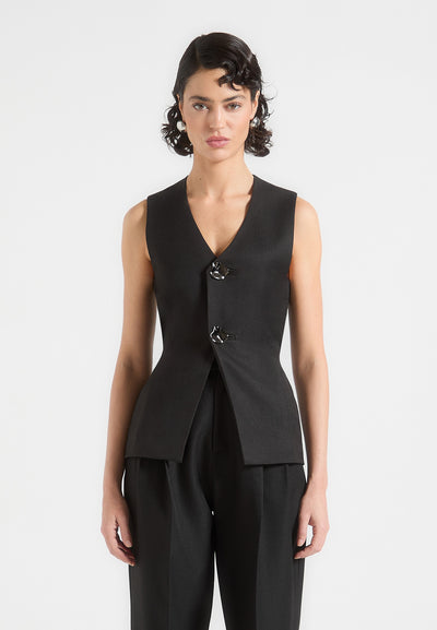 cinch-waistcoat-with-oversized-buttons-black