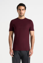 Armand - Fitted Luxe T-Shirt - Wine Red