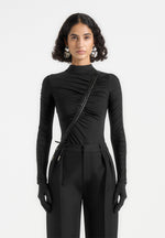 mid-neck-glove-bodysuit-with-ruching-black
