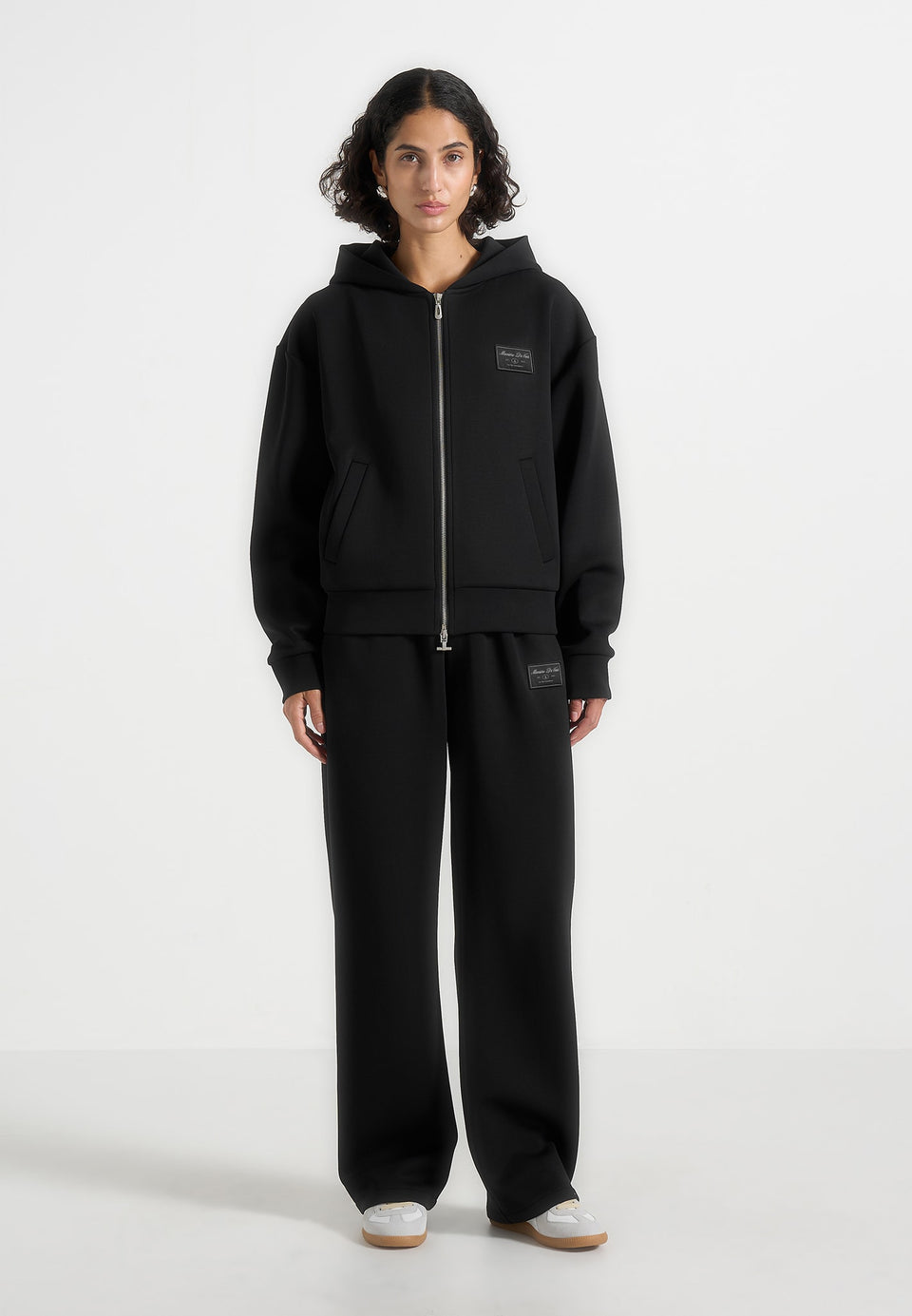 ray-unisex-neoprene-cropped-zip-hoodie-black