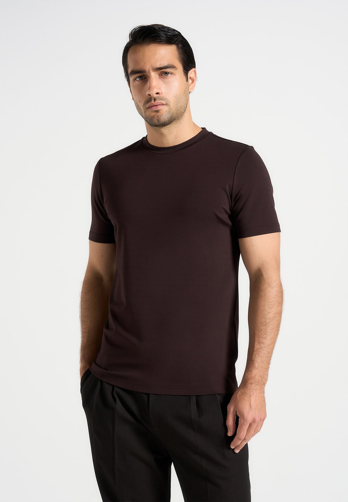 TS003 - Fitted Luxe T-Shirt - Brown