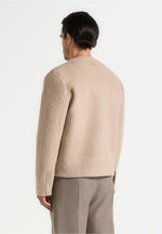Loris - Kimono Minimal Wool Jacket - Beige