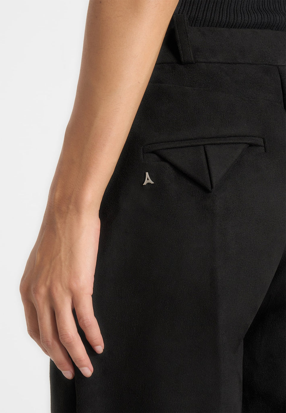 solene-suede-wide-leg-pleated-trousers-black