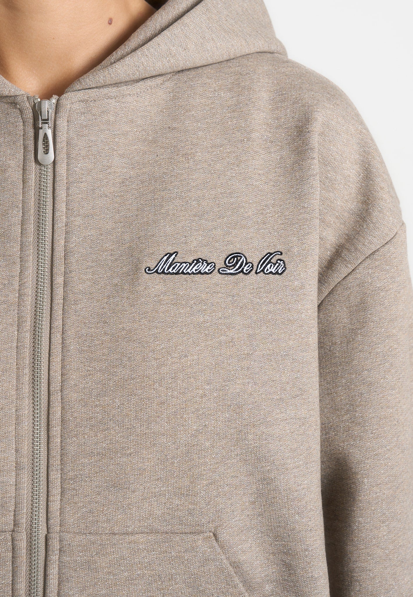 JS002 - Unisex Signature Relaxed Fit Zip Hoodie - Taupe