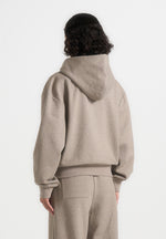 Zia - Unisex Signature Relaxed Fit Zip Hoodie - Taupe