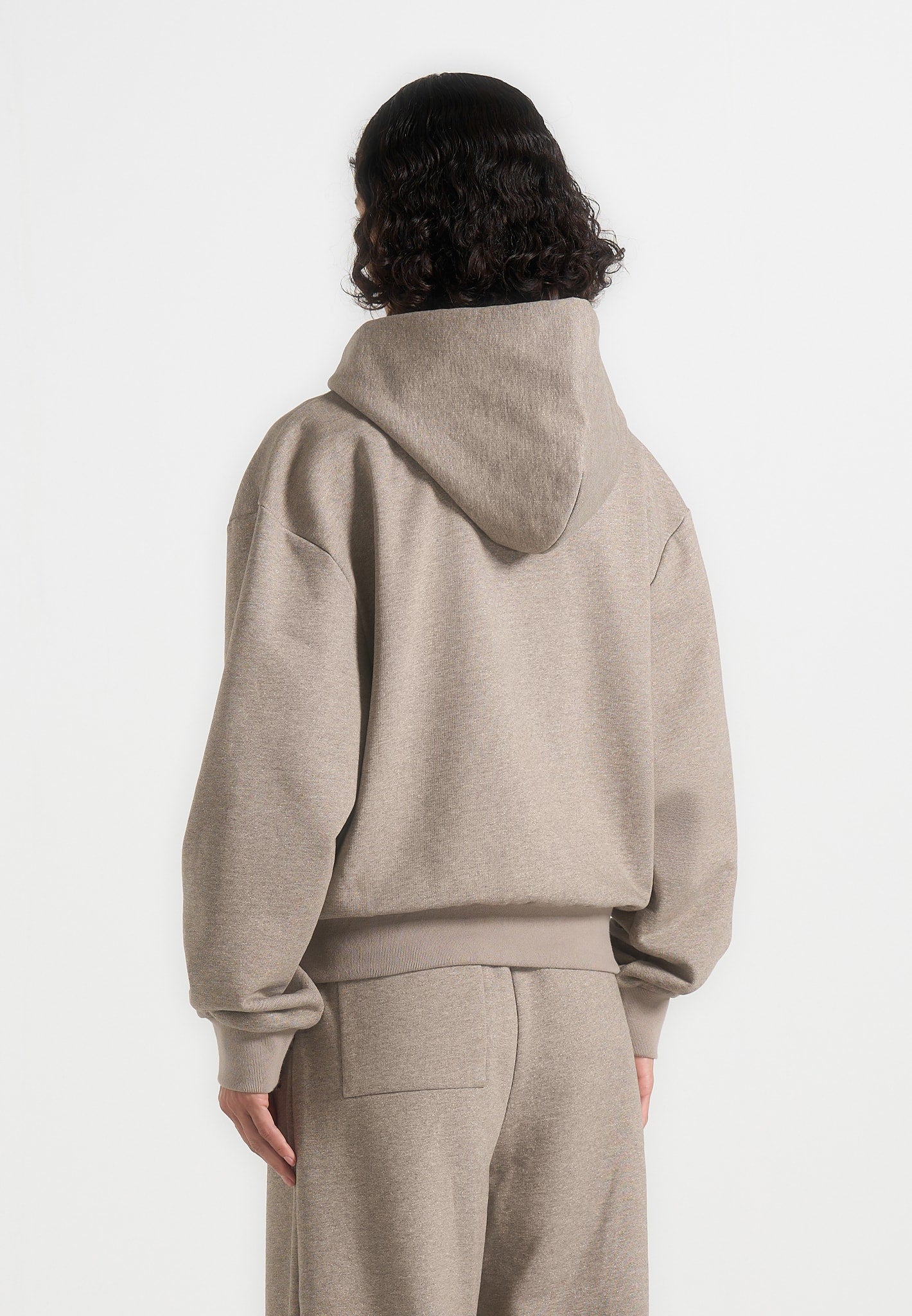 JS002 - Unisex Signature Relaxed Fit Zip Hoodie - Taupe
