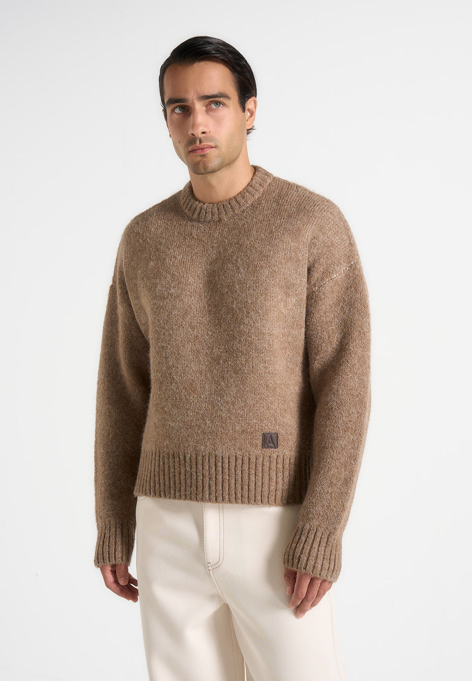 kamil-art-slogan-brushed-wool-knit-jumper-beige