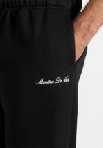 JS005 - Signature Regular Fit Cuffed Joggers - Black