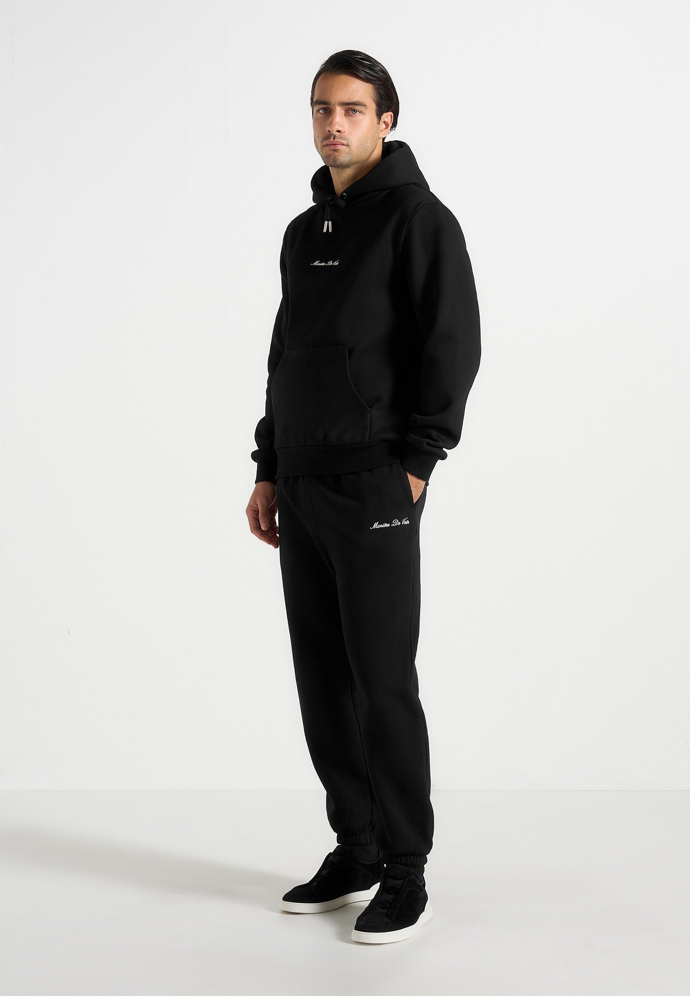JS005 - Signature Regular Fit Cuffed Joggers - Black