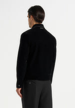 Nassim - Velvet Jacket With Contrast Piping - Black