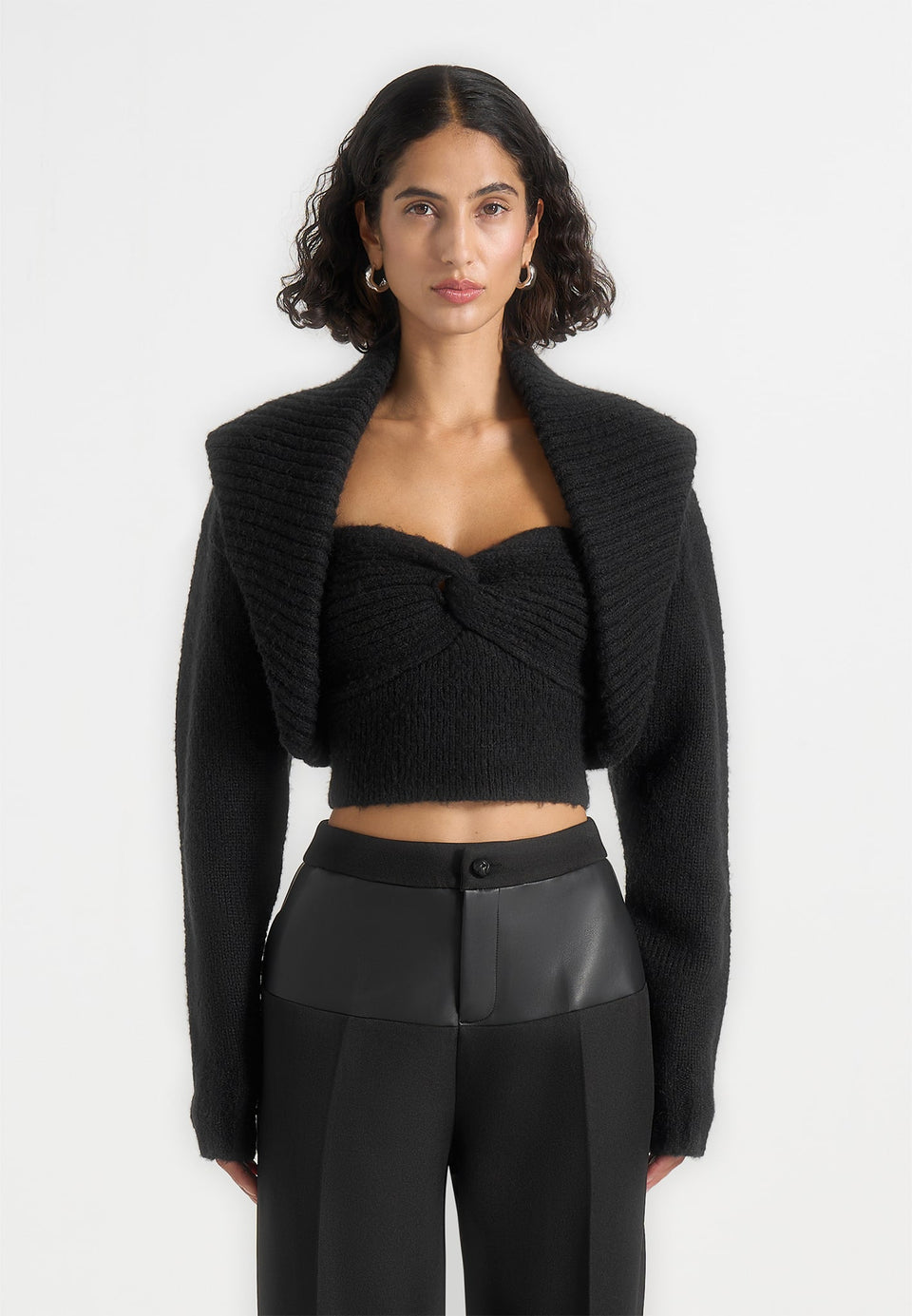bandeau-with-shawl-cardigan-black