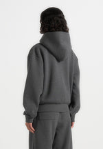 JS002 - Unisex Signature Relaxed Fit Zip Hoodie - Charcoal Grey