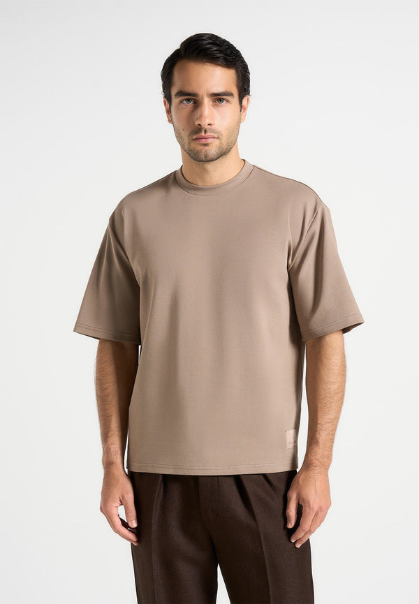 TS007 - Relaxed Fit Cotton T-Shirt - Taupe