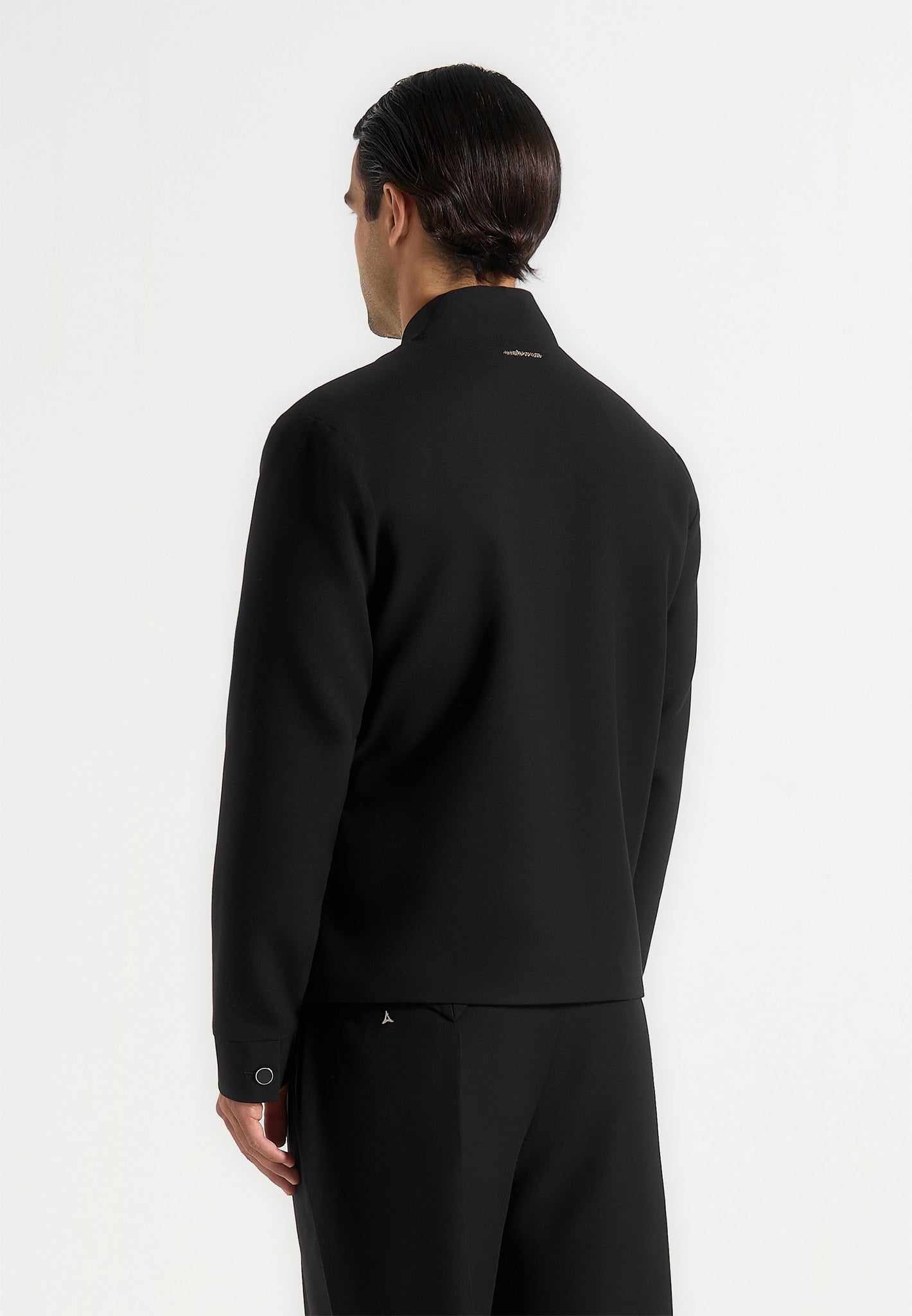 Robin - Textured Kimono Wrap Jacket - Black