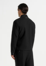 Robin - Textured Kimono Wrap Jacket - Black