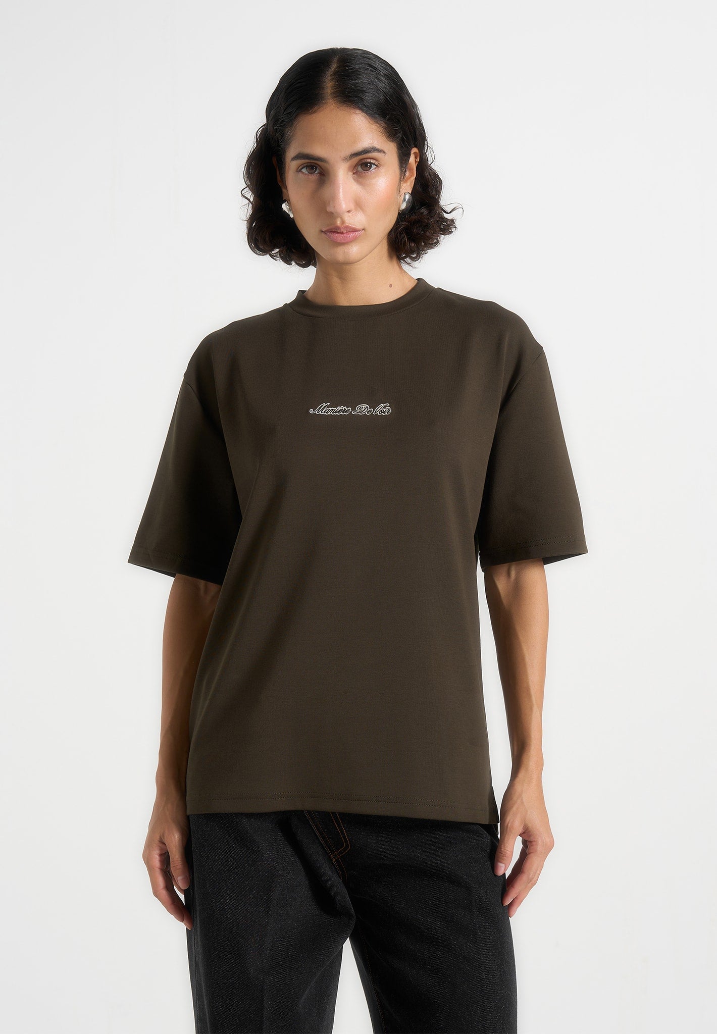Ari - Unisex Signature Relaxed Fit Cotton T-Shirt - Olive 