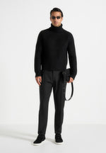 Rudy - Roll Neck Chunky Knit Jumper - Black