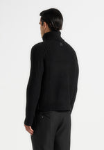 Rudy - Roll Neck Chunky Knit Jumper - Black