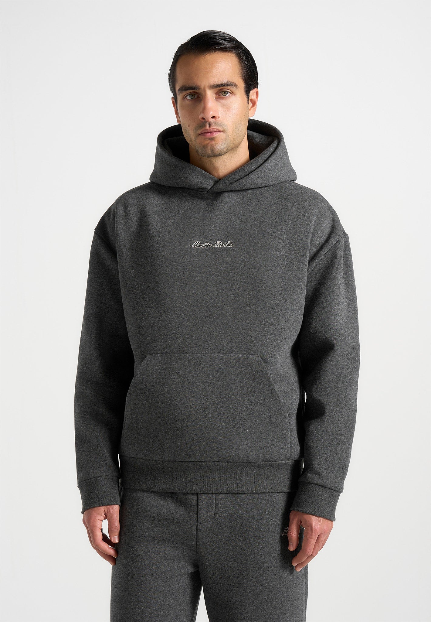 Ollie - Unisex Signature Relaxed Fit Hoodie - Charcoal Grey