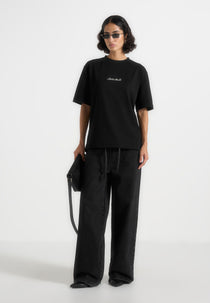 TS001 - Unisex Signature Relaxed Fit Cotton T-Shirt - Black