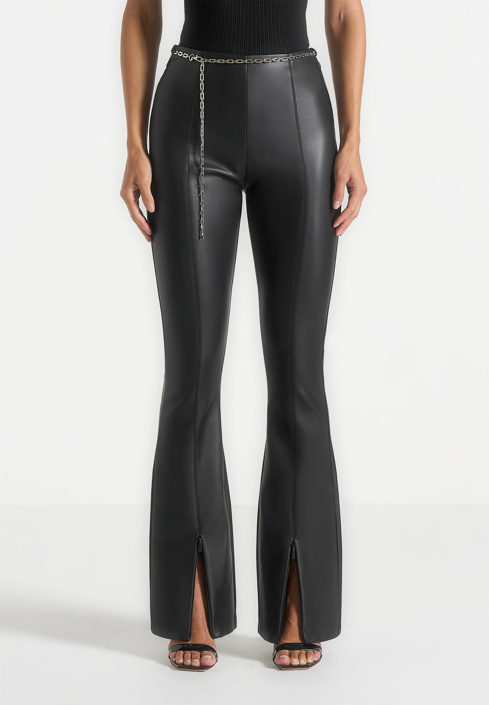 ninon-leather-fit-and-flare-trousers-with-chain-black