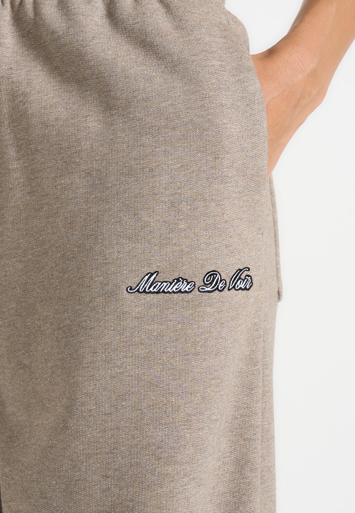 JS003 - Unisex Signature Wide Leg Joggers - Taupe