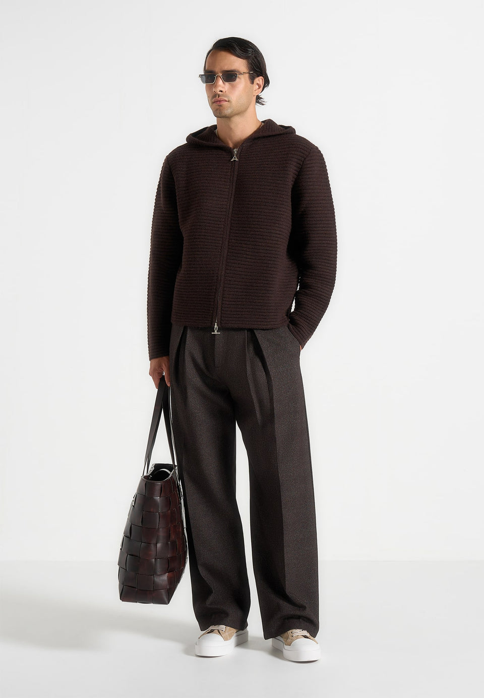 eden-unisex-ribbed-knit-zip-up-hoodie-brown