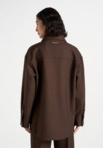 Joy - Tailored Oversized Shirt - Brown