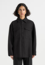 Joy - Tailored Oversized Shirt - Black